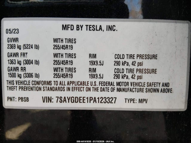 2023 TESLA MODEL Y 7SAYGDEE1PA123327 Photo 8