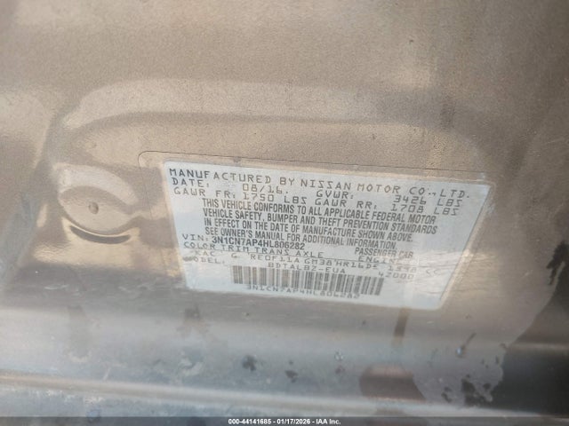 Nissan Versa 1.6 S/1.6 S+/1.6 Sl/1.6 Sv 2017 3N1CN7AP4HL806282 Image 9