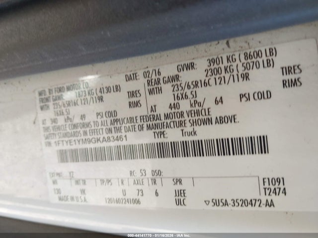 2016 FORD TRANSIT-150 1FTYE1YM9GKA83461 Photo 8