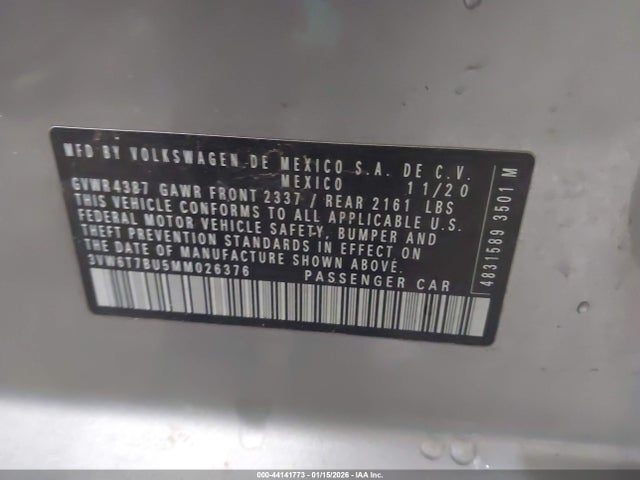2021 VOLKSWAGEN JETTA GLI 3VW6T7BU5MM026376 Photo 8