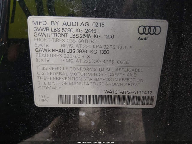 2015 AUDI Q5 WA1CFAFP2FA111412 Photo 8