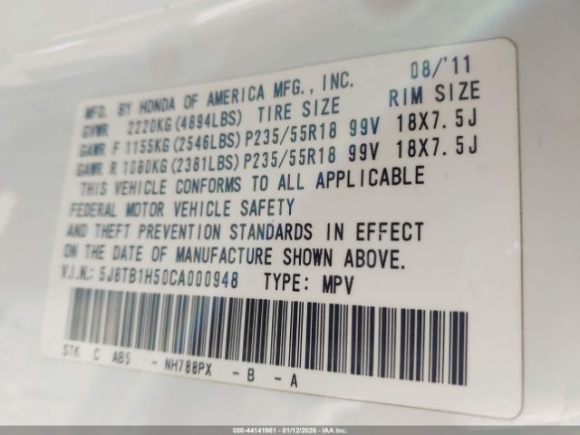 2012 ACURA RDX 5J8TB1H50CA000948 Photo 8