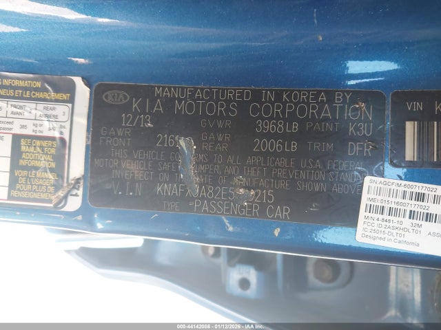 KIA FORTE EX 2014 KNAFX5A82E5196215 Image 9
