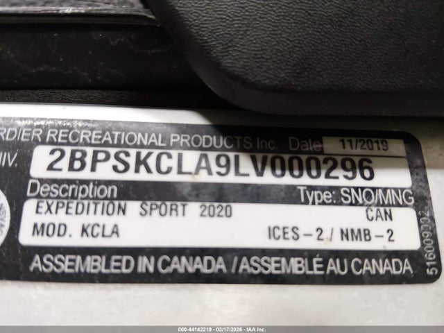 Ski-Doo Expedition 600 Ace E 2020 2BPSKCLA9LV000296 Image 9