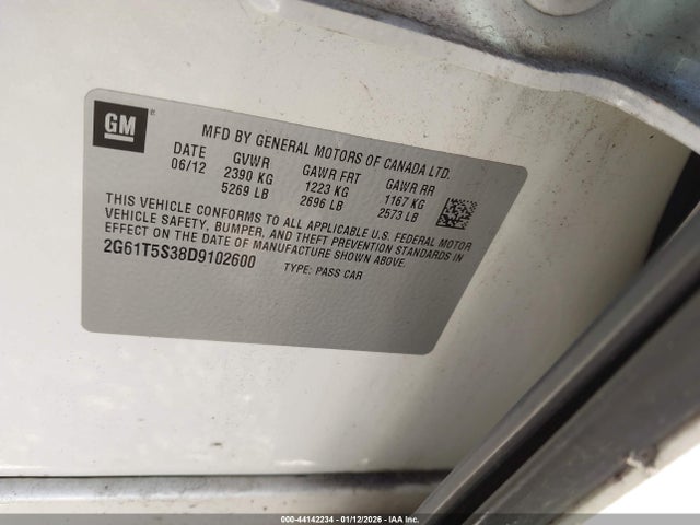 2013 CADILLAC XTS 2G61T5S38D9102600 Photo 8