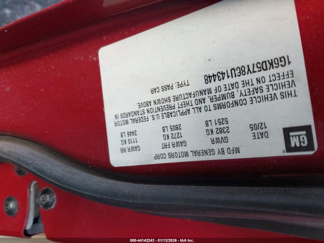 2006 CADILLAC DTS 1G6KD57Y86U143448 Photo 8