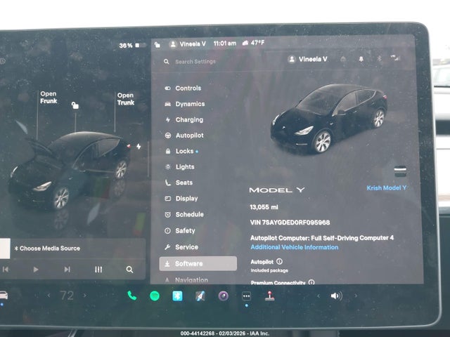 2024 Tesla Model Y Rwd მანქანა იყიდება აუქციონზე, vin: 7SAYGDED0RF095968, აუქციონის ნომერი: 44142268