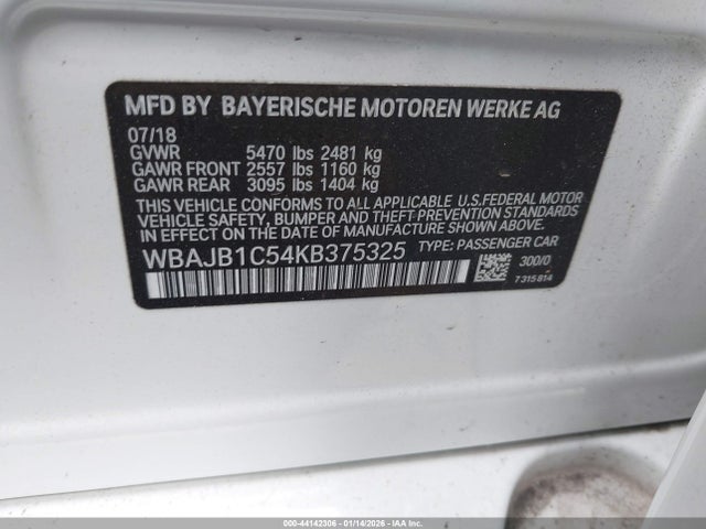 2019 BMW 530E WBAJB1C54KB375325 Photo 8