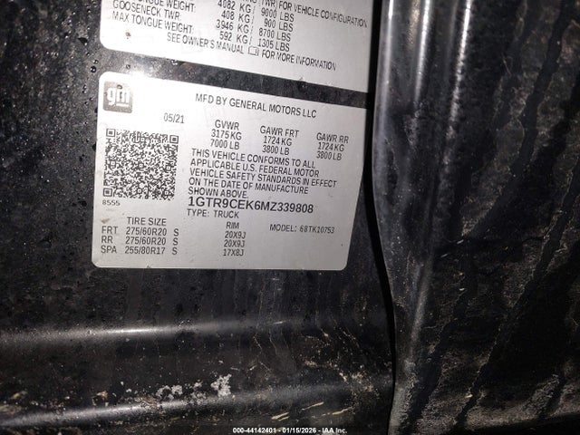2021 GMC SIERRA 1500 1GTR9CEK6MZ339808 Photo 8