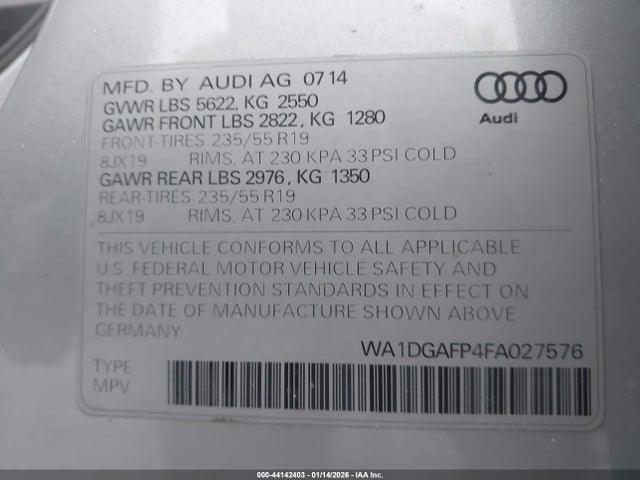 2015 AUDI Q5 WA1DGAFP4FA027576 Photo 8