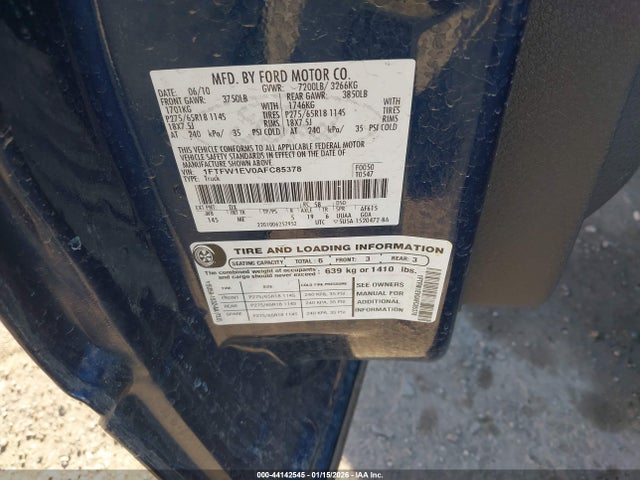 2010 FORD F-150 1FTFW1EV0AFC85378 Photo 8