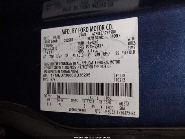 2006 FORD EXPLORER 1FMEU73886UB36295 Photo 8
