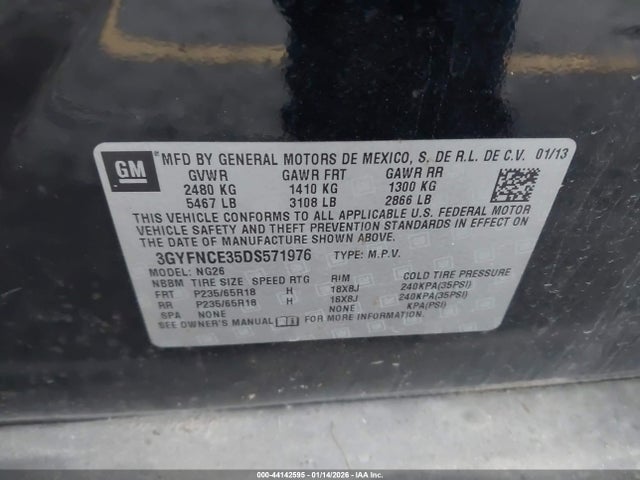 2013 CADILLAC SRX 3GYFNCE35DS571976 Photo 8