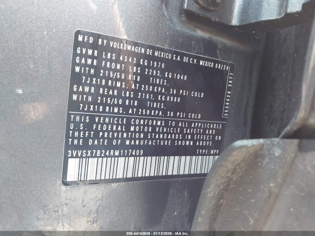 3VVSX7B24RM117409 Volkswagen Taos 1.5t Se
