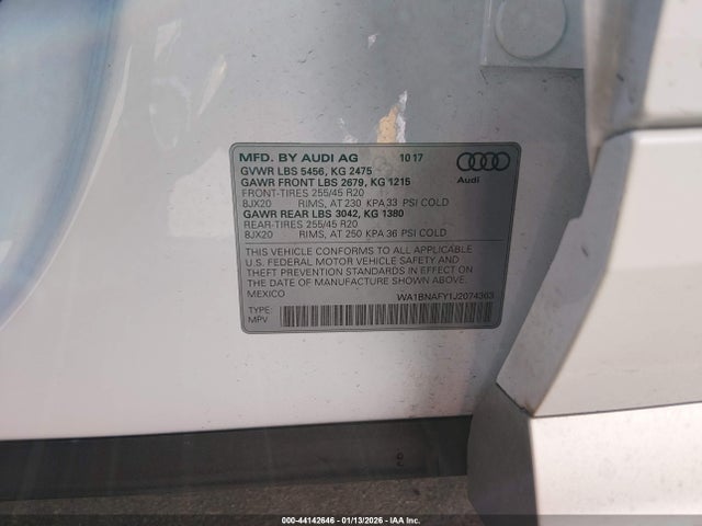 2018 AUDI Q5 WA1BNAFY1J2074363 Photo 8