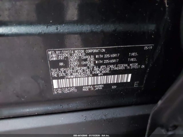 JTMRWRFV9KD024726 Toyota Rav4 Hybrid Xle
