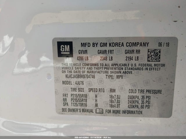 Buick Encore Fwd Preferred 2019 KL4CJASB9KB704746 Image 9