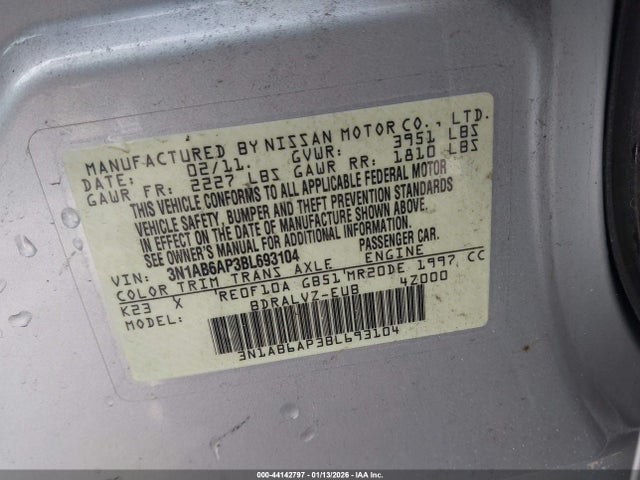 2011 NISSAN SENTRA 3N1AB6AP3BL693104 Photo 8