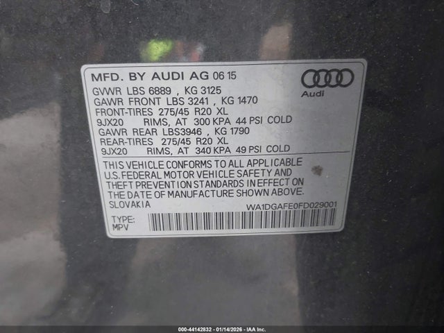 2015 AUDI Q7 WA1DGAFE0FD029001 Photo 8