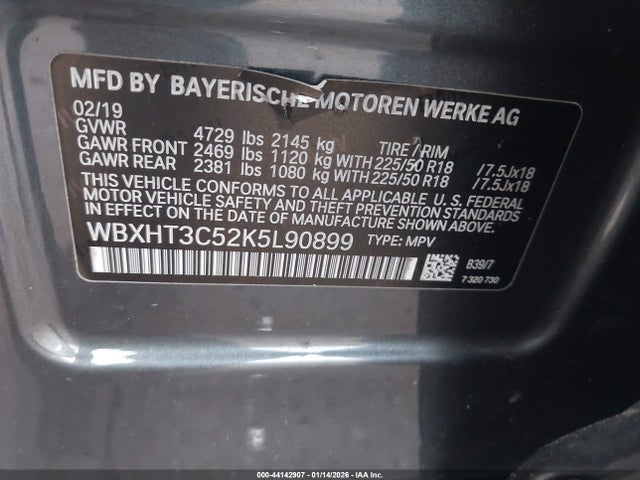 Aukcja sprzedaży 2019 Bmw X1 Xdrive28i, vin: WBXHT3C52K5L90899, numer aukcji: 44142907