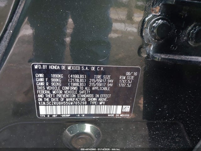 3CZRU6H55GM765298 Honda HR-V EX