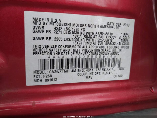 2014 MITSUBISHI OUTLANDER SPORT 4A4AP3AUXEE009746 Photo 8