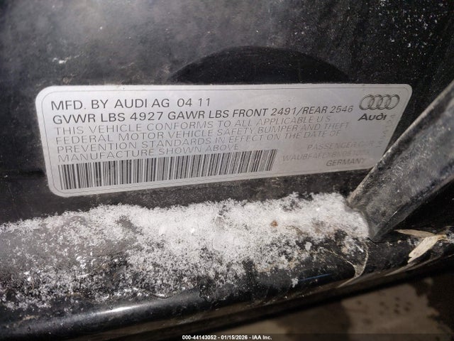 2011 AUDI A4 WAUBFAFLXBN051023 Photo 8