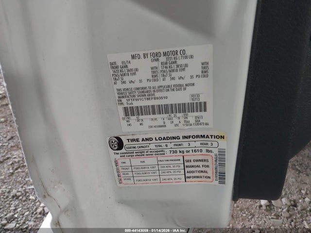 2014 FORD F-150 1FTFW1CT8EFB93510 Photo 8