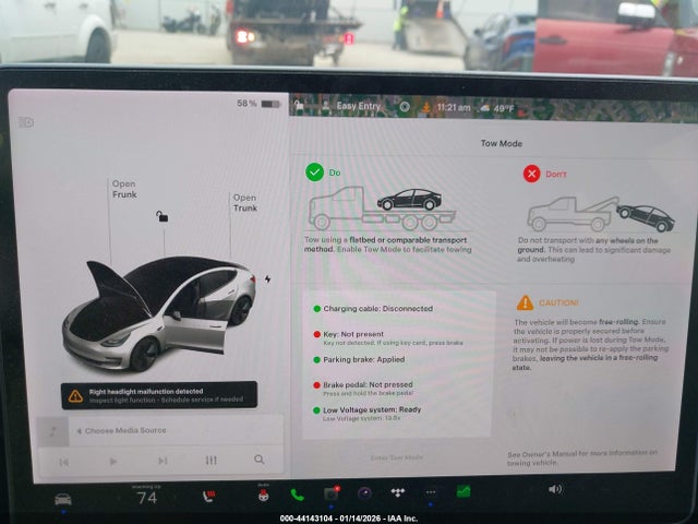 Aukcja sprzedaży 2021 Tesla Model 3 Long Range Dual Motor All-wheel Drive, vin: 5YJ3E1EB0MF099215, numer aukcji: 44143104