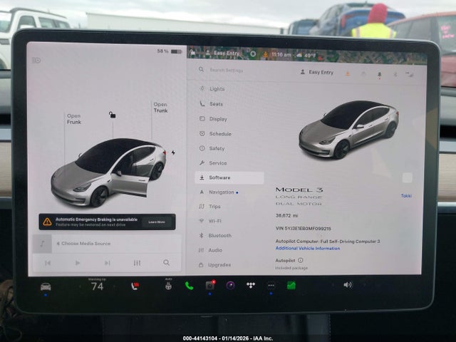 Aukcja sprzedaży 2021 Tesla Model 3 Long Range Dual Motor All-wheel Drive, vin: 5YJ3E1EB0MF099215, numer aukcji: 44143104