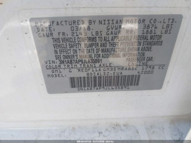 2018 NISSAN SENTRA 3N1AB7AP9JL635891 Photo 8