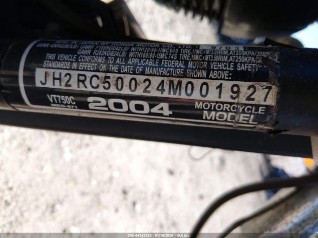 2004 HONDA VT750 JH2RC50024M001927 Photo 9