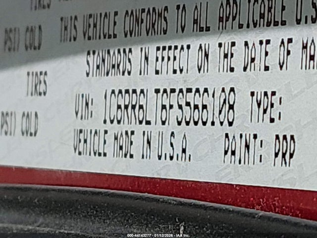 1C6RR6LT6FS566108 RAM 1500 Lone Star