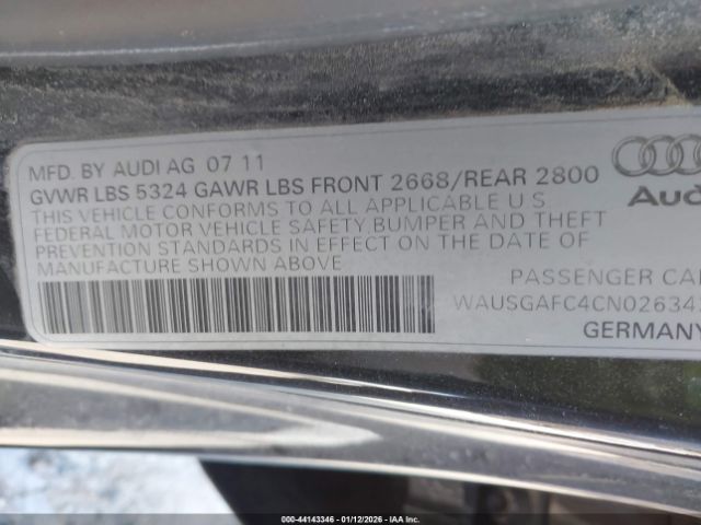 2012 AUDI A7 WAUSGAFC4CN026343 Photo 8
