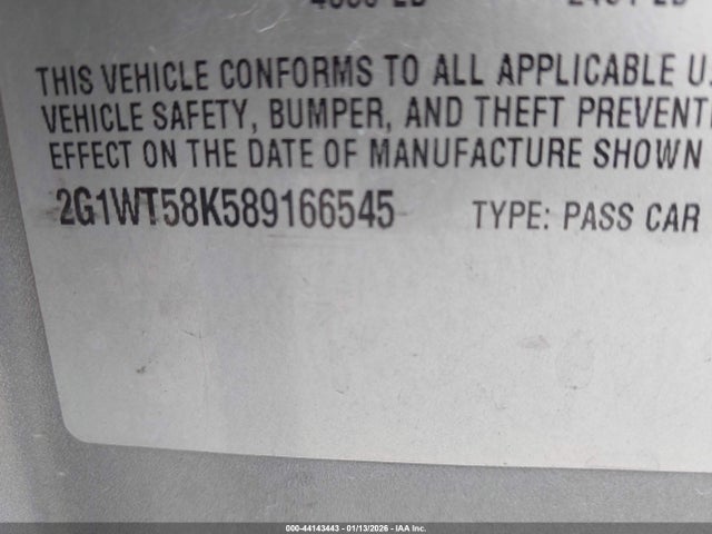 2008 CHEVROLET IMPALA 2G1WT58K589166545 Photo 8