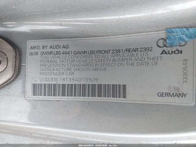2009 AUDI A5 WAUDK78T39A013509 Photo 8