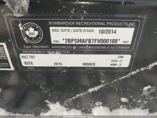 Skid Mxz Tnt 2015 2BPSMAFB7FV000188 Image 9