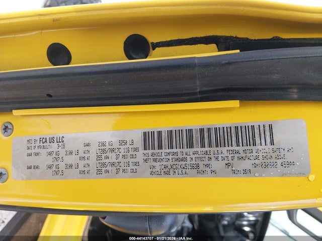 2019 JEEP WRANGLER 1C4HJXCG1KW515638 Photo 8