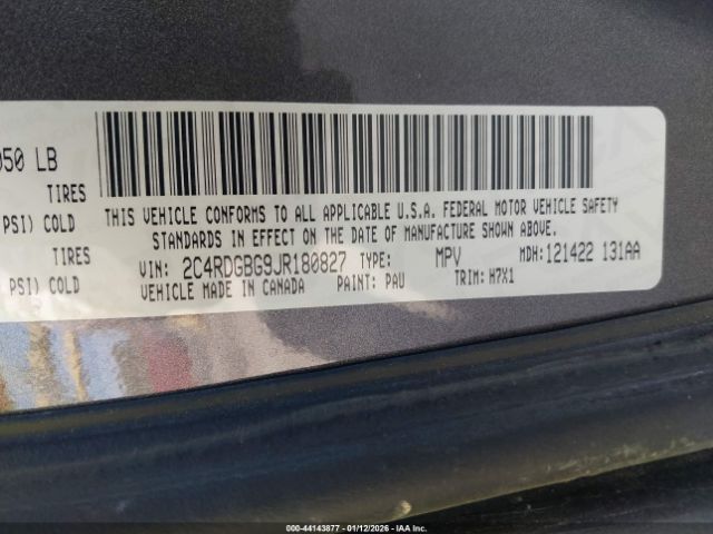 2018 DODGE GRAND CARAVAN 2C4RDGBG9JR180827 Photo 8