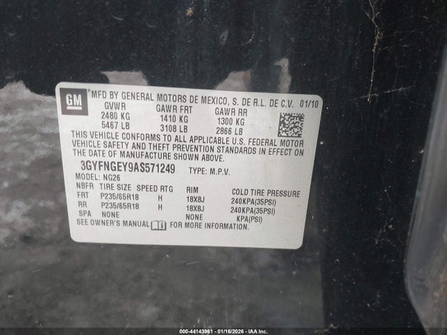 2010 CADILLAC SRX 3GYFNGEY9AS571249 Photo 8