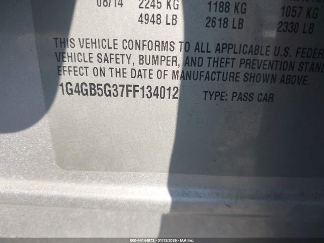 1G4GB5G37FF134012 Buick Lacrosse Leather
