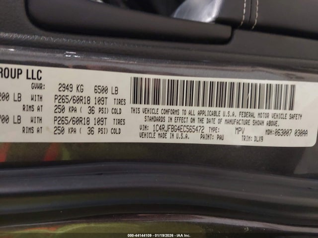 1C4RJFBG4EC565472 Jeep Grand Cherokee Limited