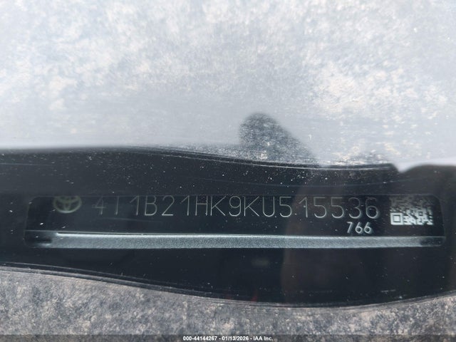 2019 Toyota Camry Hybrid Xle მანქანა იყიდება აუქციონზე, vin: 4T1B21HK9KU515536, აუქციონის ნომერი: 44144267