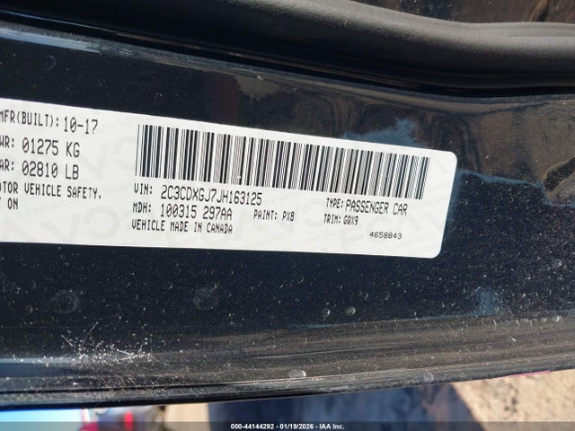 Продажа на аукционе авто 2018 Dodge Charger R/t Scat Pack Rwd, vin: 2C3CDXGJ7JH163125, номер лота: 44144292