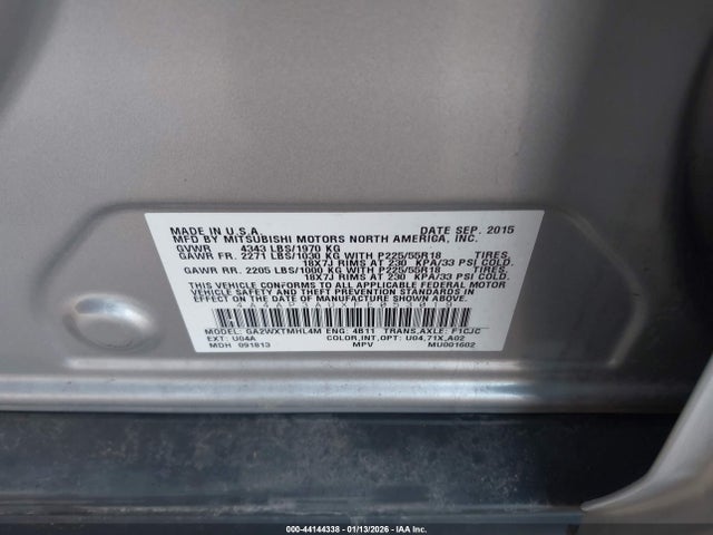 2015 MITSUBISHI OUTLANDER SPORT 4A4AP3AUXFE053019 Photo 8