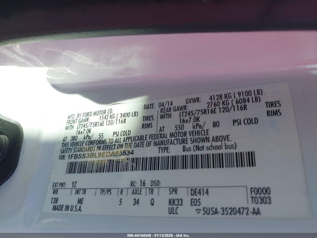 2014 FORD E-350 SUPER DUTY 1FBSS3BL9EDA85534 Photo 8