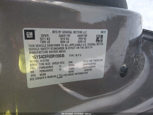 2013 CADILLAC ESCALADE 1GYS4CEF6DR159645 Photo 8