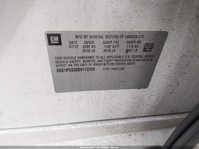 2013 CADILLAC XTS 2G61P5S38D9112306 Photo 8