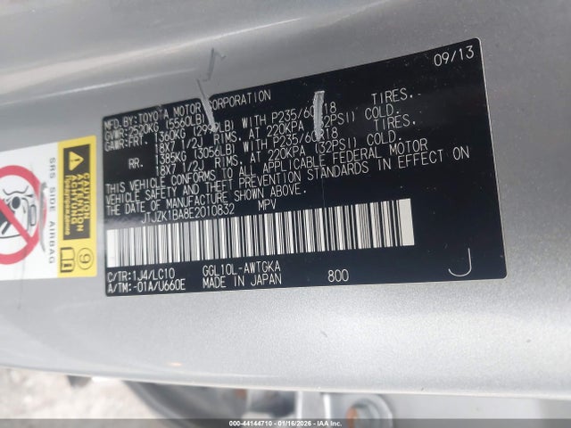 2014 LEXUS RX 350 JTJZK1BA8E2010832 Photo 8