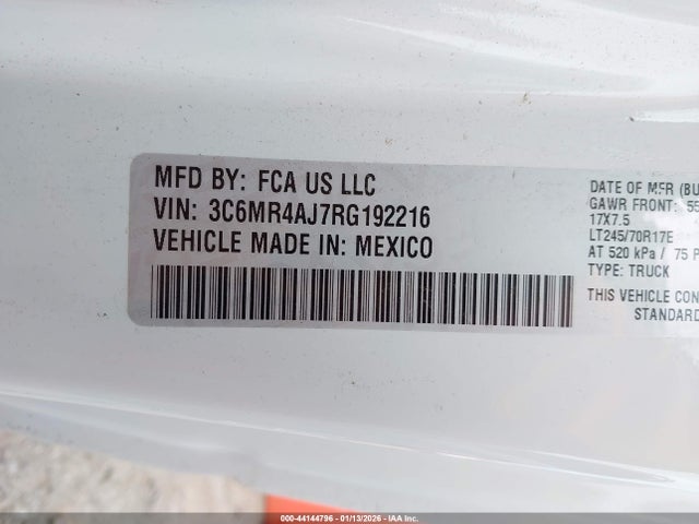 Продаж на аукціоні авто 2024 Ram 2500 Tradesman  4x2 8' Box, vin: 3C6MR4AJ7RG192216, номер лоту: 44144796